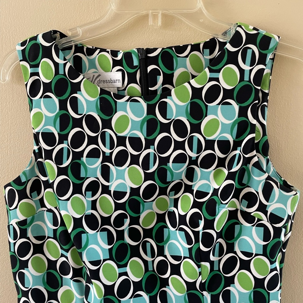 Dressbarn Geometric Sleeveless Dress-size 6